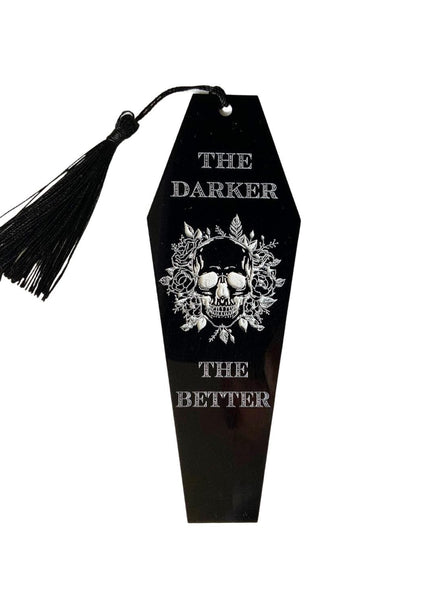 The Darker The Better Coffin Bookmark with Black Tassel - Heatwave Books
