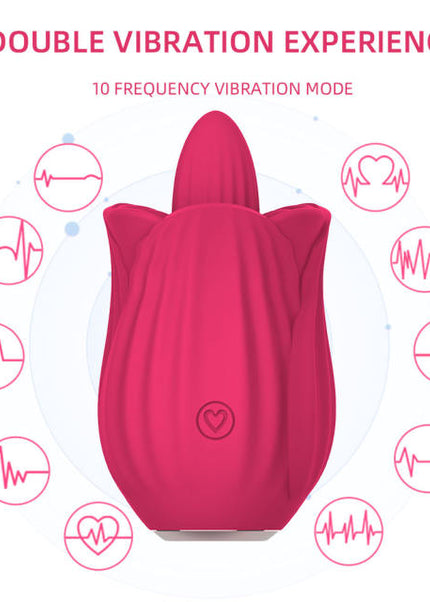 Magenta Licking Rose Vibrator