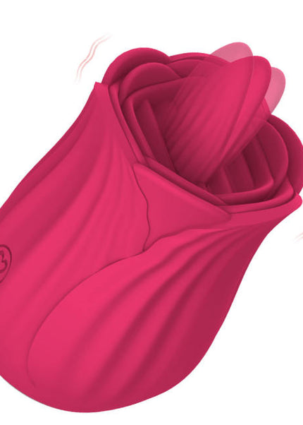 Magenta Licking Rose Vibrator