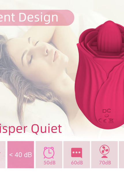 Magenta Licking Rose Vibrator