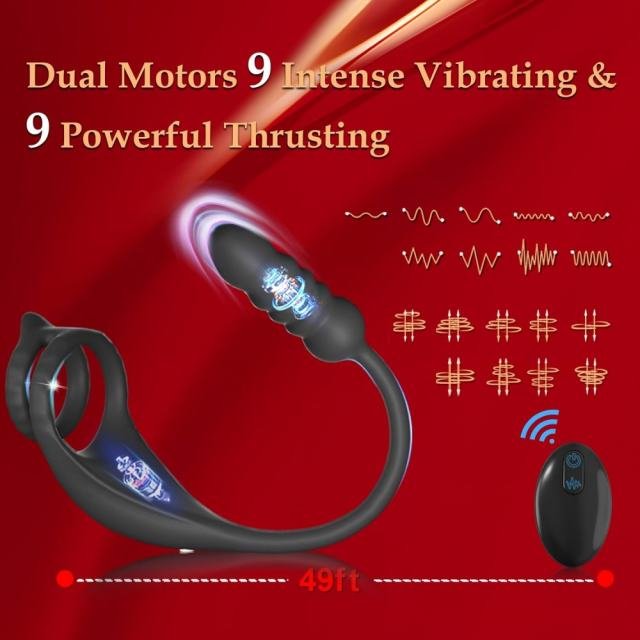 9 Speed Thrust and Ring with Remote - Heatwave Books