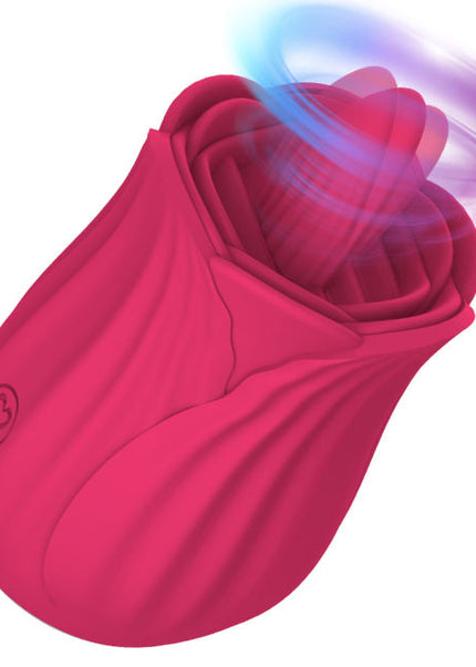 Magenta Licking Rose Vibrator