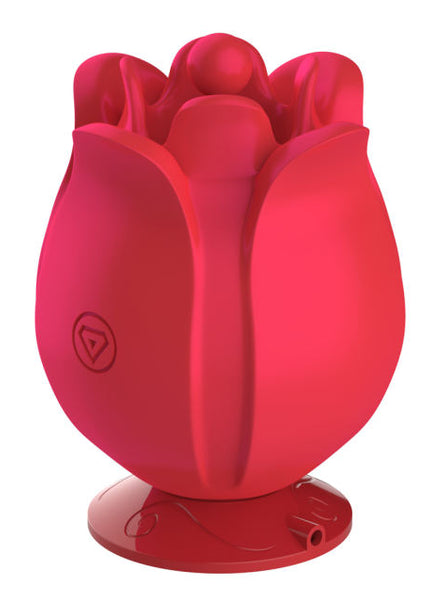 Magenta Interchangeable Tips Rose Vibrator