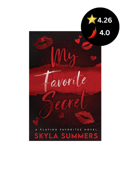 Book cover of 'My Favorite Secret' by Skyla Summers with red and black design.