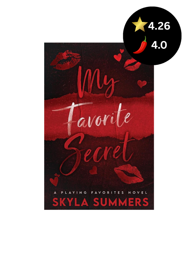 Book cover of 'My Favorite Secret' by Skyla Summers with red and black design.