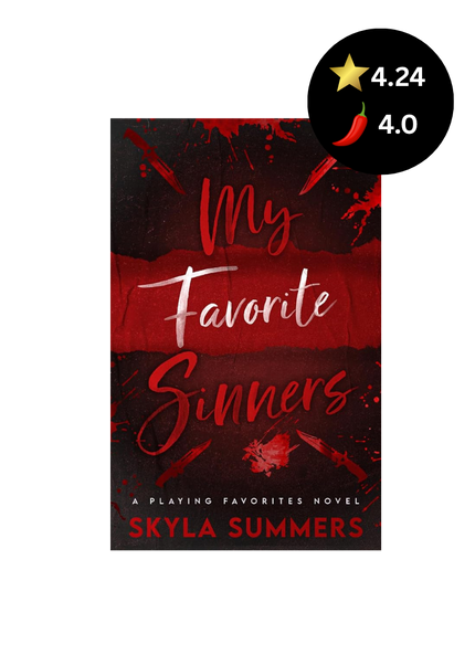 Book cover of 'My Favorite Sinners' by Skyla Summers with a rating icon on a white background