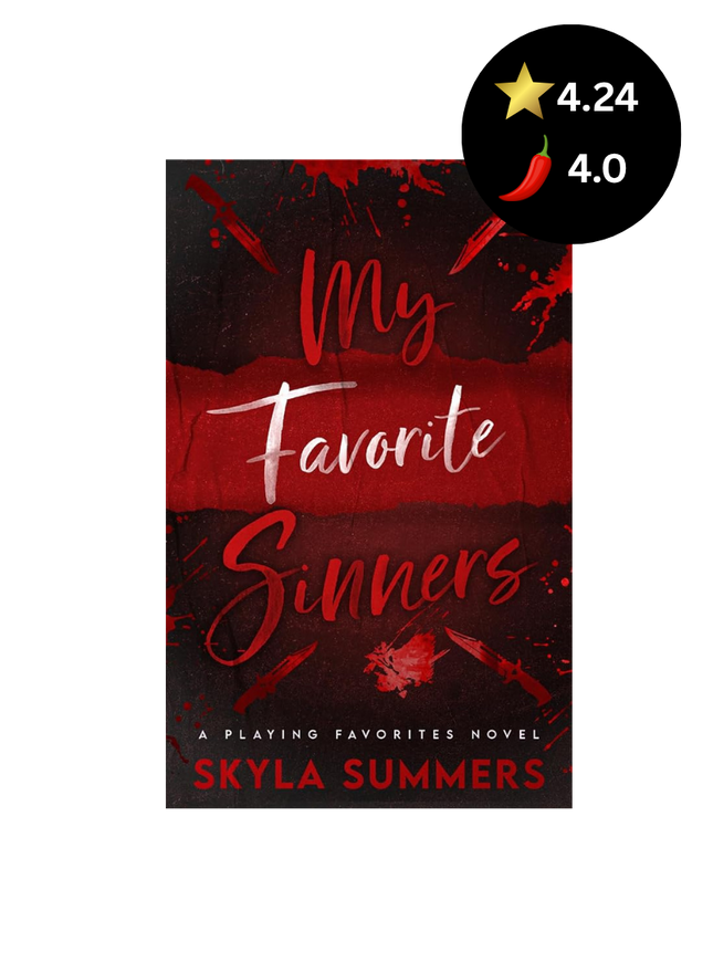Book cover of 'My Favorite Sinners' by Skyla Summers with a rating icon on a white background