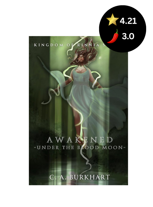 Book cover for 'Awakened Under the Blood Moon' by C. A.