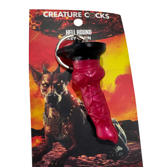 Hell Hound Creature Cocks Keychain