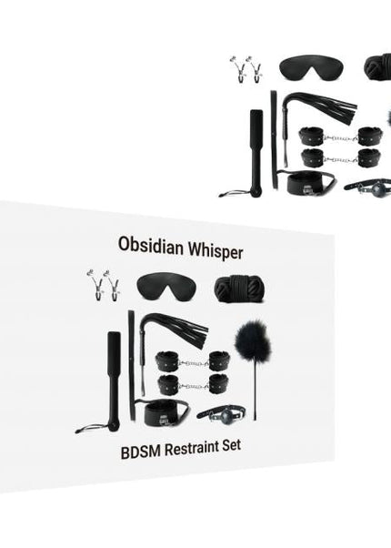 Black 10 piece Bondage Kit - Heatwave Books