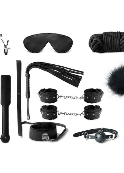 Black 10 piece Bondage Kit - Heatwave Books
