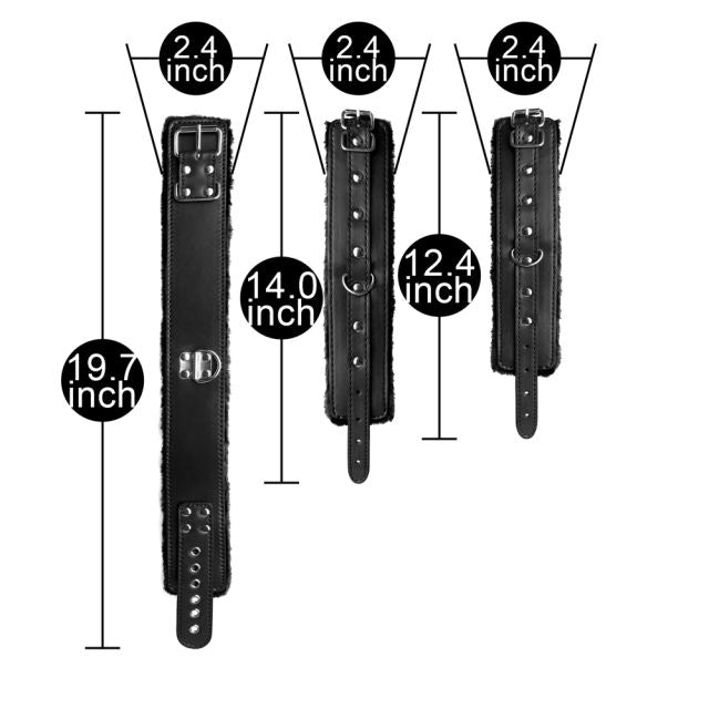 Black 10 piece Bondage Kit - Heatwave Books