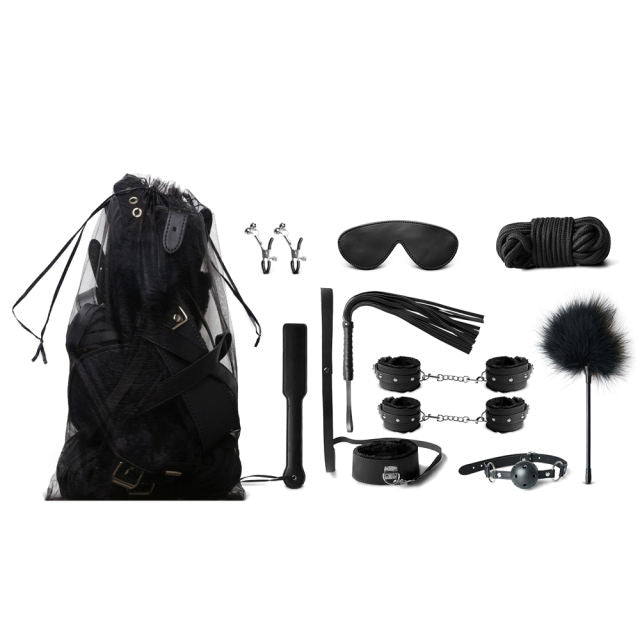 Black 10 piece Bondage Kit - Heatwave Books