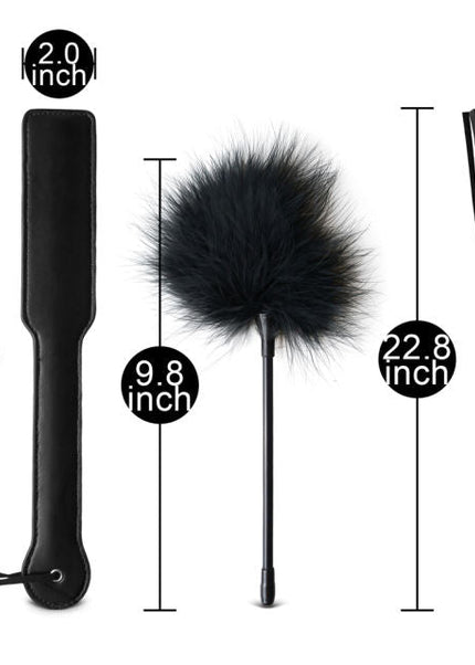 Black 10 piece Bondage Kit - Heatwave Books