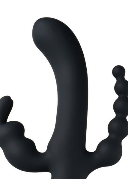 Black 3 in 1 Vibrator - Heatwave Books