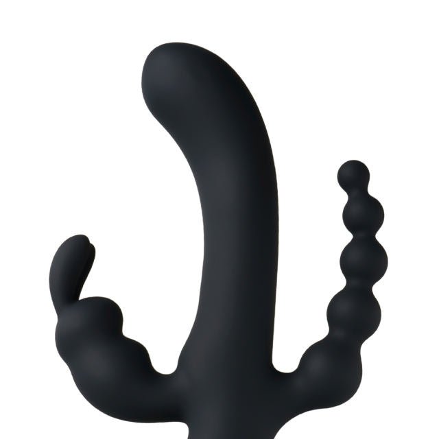 Black 3 in 1 Vibrator - Heatwave Books