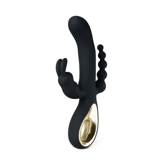 Black 3 in 1 Vibrator - Heatwave Books