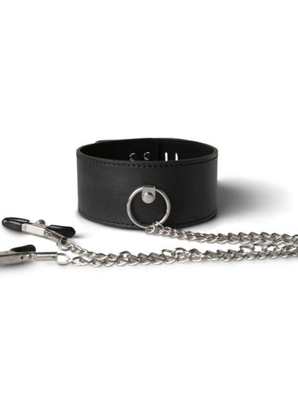 Black Collar with Nipple Clamps - Heatwave Books