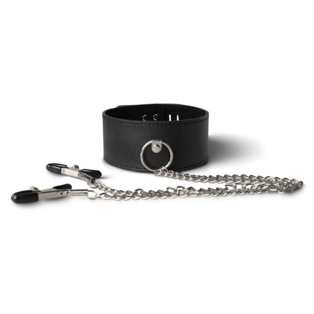 Black Collar with Nipple Clamps - Heatwave Books