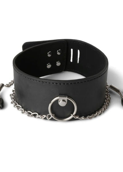 Black Collar with Nipple Clamps - Heatwave Books