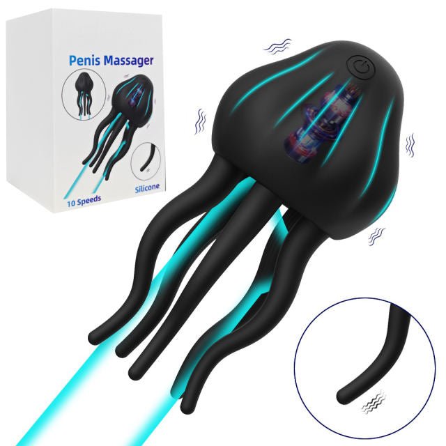 Black Vibrating Massager Toy - Heatwave Books