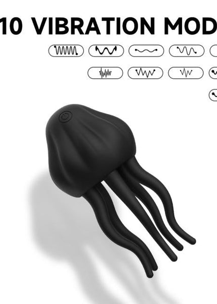 Black Vibrating Massager Toy - Heatwave Books