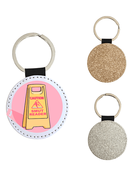 Caution Wet Glitter Keychain - Heatwave Books