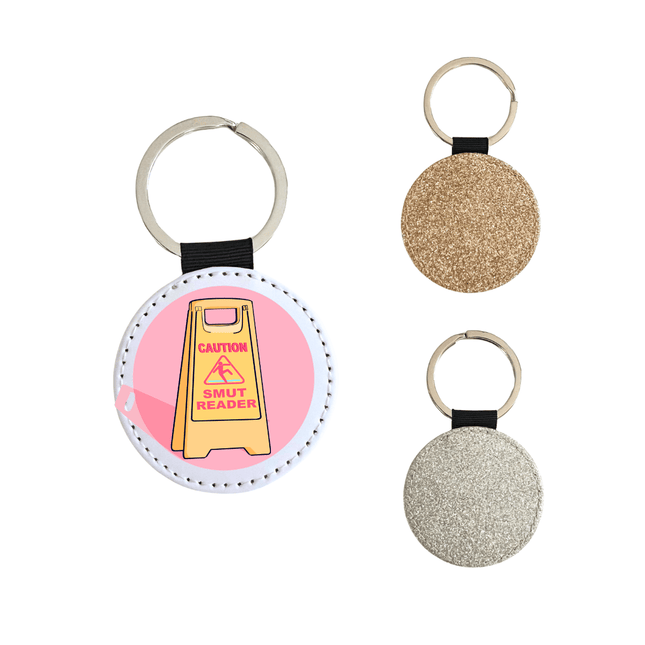 Caution Wet Glitter Keychain - Heatwave Books