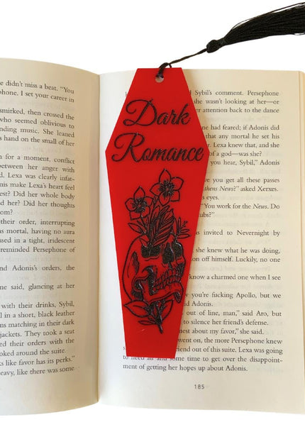 Dark Romance Coffin Bookmark with Black Tassel - Heatwave Books