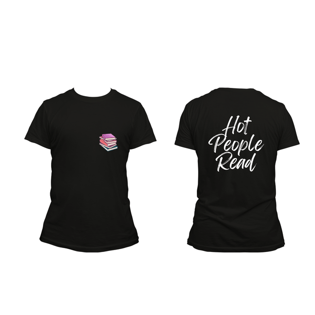 Hot People Read with Books T-Shirt - Heatwave Books
