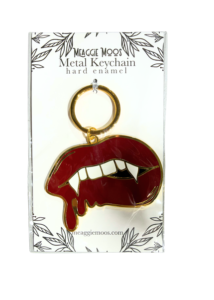 Vampire Lip Metal/Enamel Keychain
