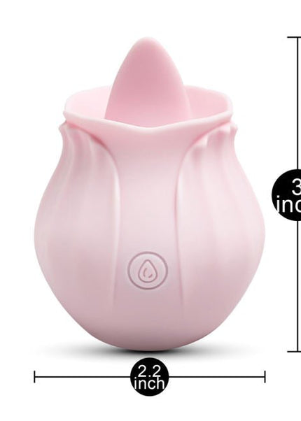 Light Pink Tongue Rose Vibrator - Heatwave Books