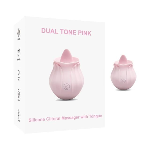 Light Pink Tongue Rose Vibrator - Heatwave Books
