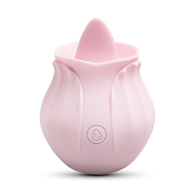 Light Pink Tongue Rose Vibrator - Heatwave Books