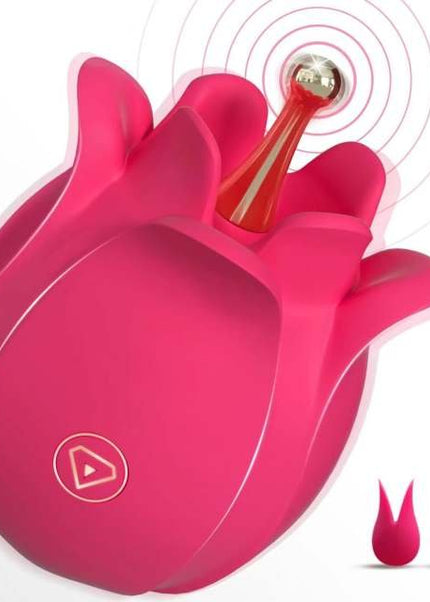 Magenta Interchangeable Tips Rose Vibrator - Heatwave Books