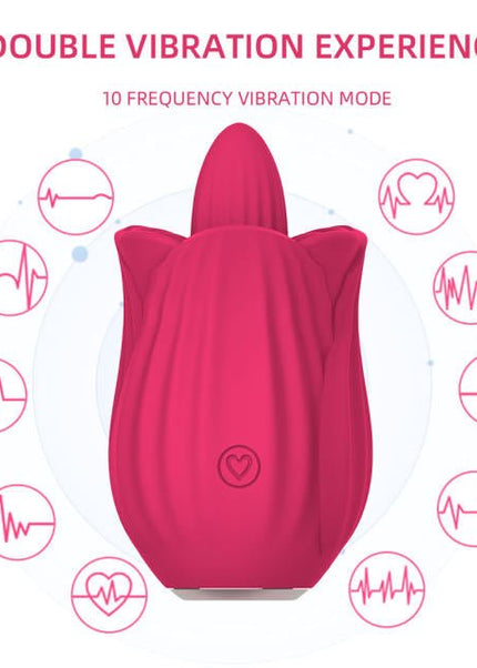Magenta Licking Rose Vibrator - Heatwave Books