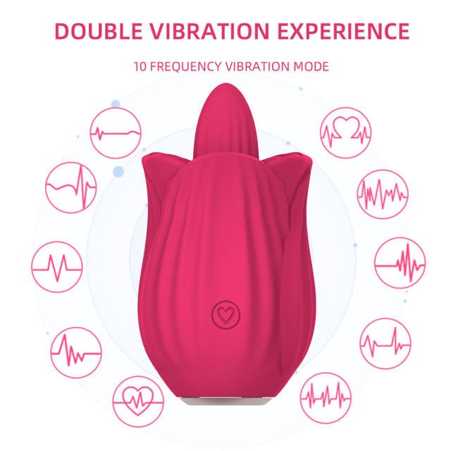 Magenta Licking Rose Vibrator - Heatwave Books