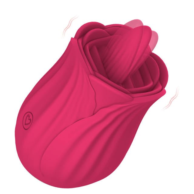 Magenta Licking Rose Vibrator - Heatwave Books