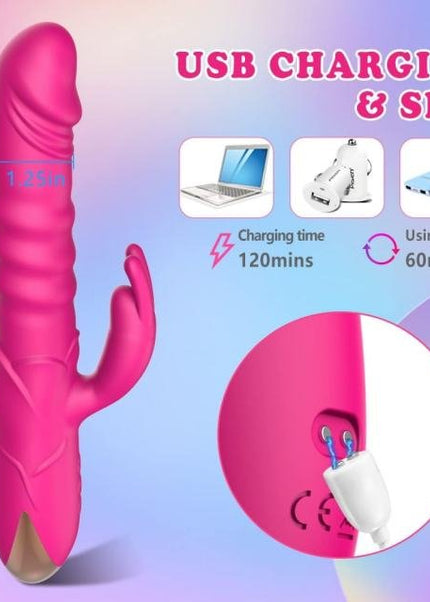 Magenta Rabbit Toy - Heatwave Books