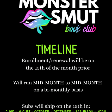 Monster Smut Book Club Subscription (Enrollment Opens 5/15 @10am EST) - Heatwave Books