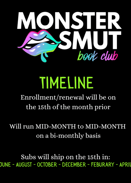 Monster Smut Book Club Subscription (Enrollment Opens 5/15 @10am EST) - Heatwave Books