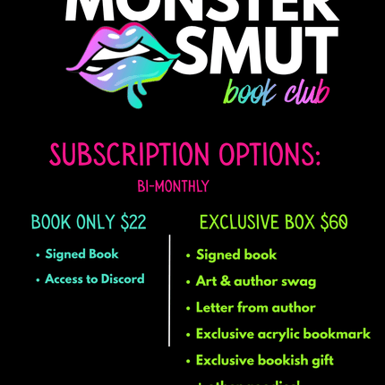 Monster Smut Book Club Subscription (Enrollment Opens 5/15 @10am EST) - Heatwave Books