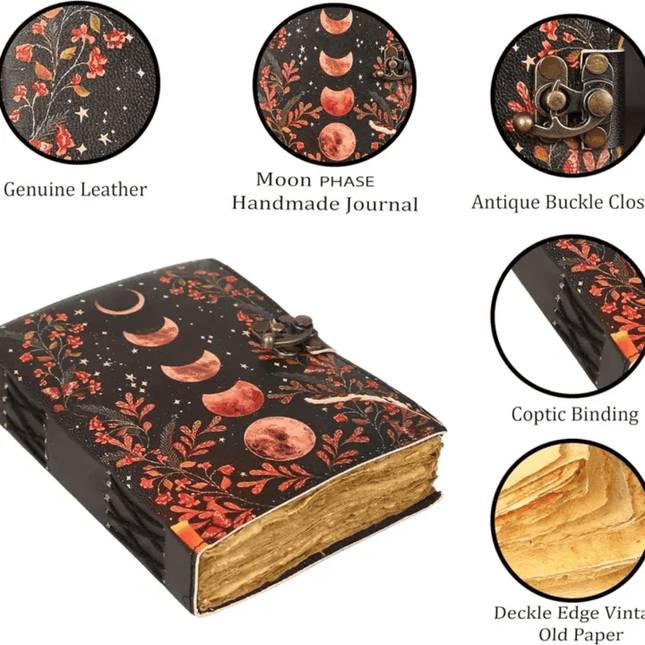 Moon Leather Vintage Journal - RK Handicrafts