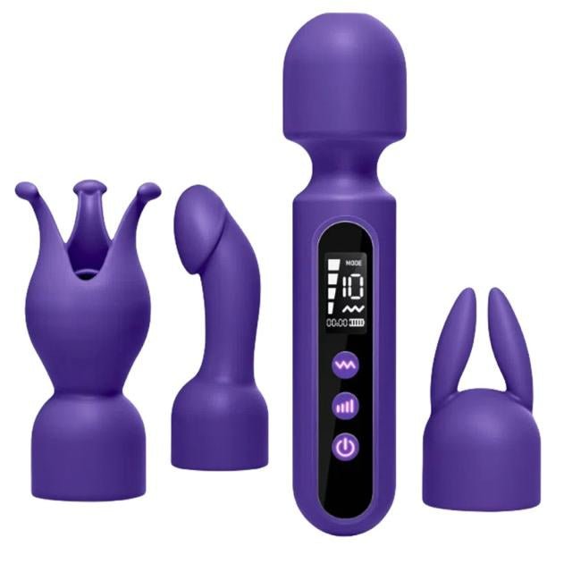 Purple 10 Speed Wand with Attachments - Heatwave Books