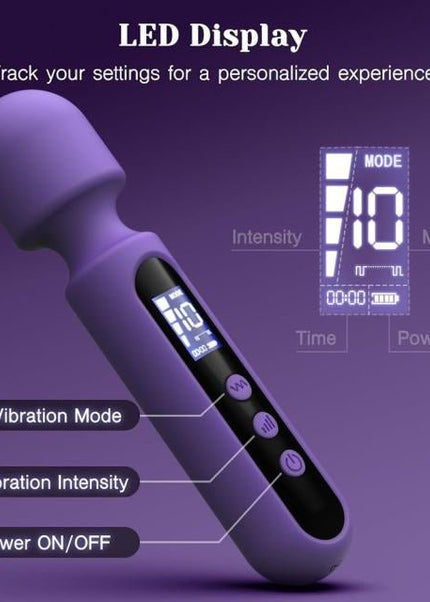 Purple 10 Speed Wand with Attachments - Heatwave Books