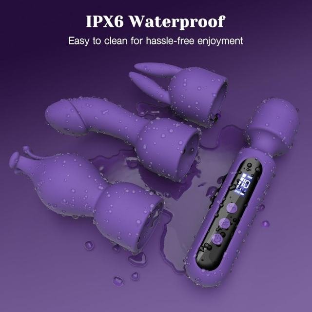 Purple 10 Speed Wand with Attachments - Heatwave Books