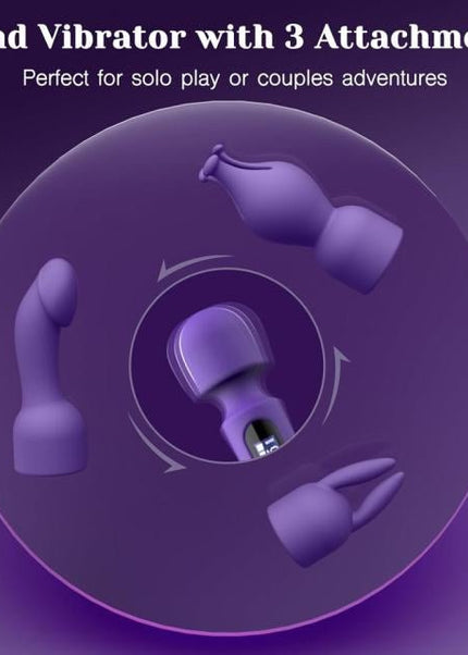 Purple 10 Speed Wand with Attachments - Heatwave Books