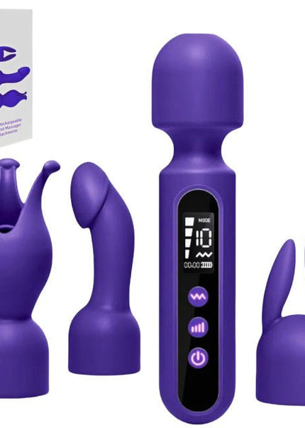 Purple 10 Speed Wand with Attachments - Heatwave Books