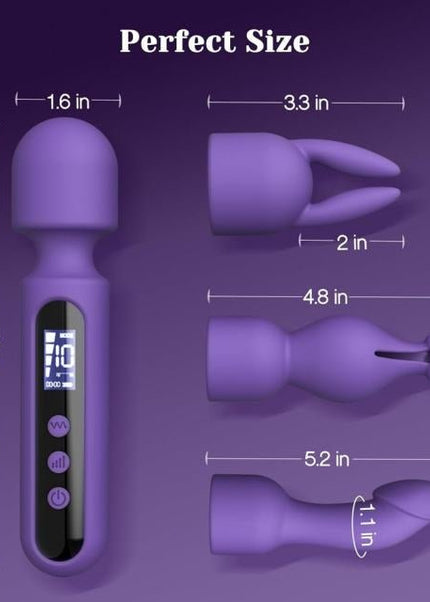 Purple 10 Speed Wand with Attachments - Heatwave Books