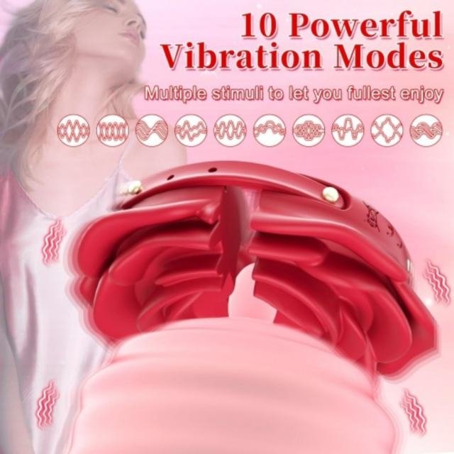 Rose Vibrating Nipple Clamps - Remote Controlled - Heatwave Books